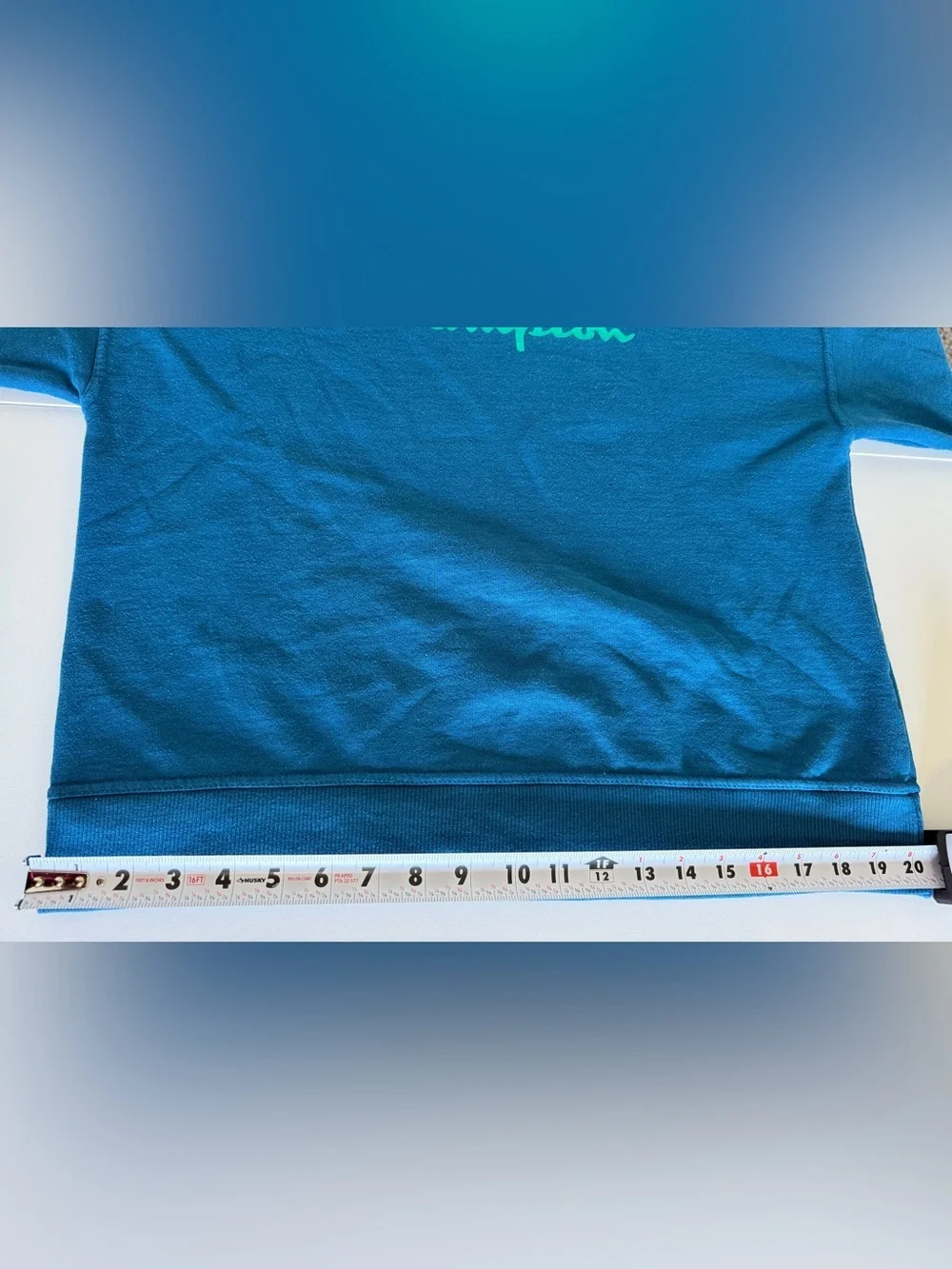 Champion Fleece Crewneck Sweatshirt Teal SZ M Unisex 🚩